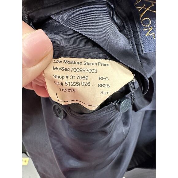 Brooks Brothers Jacket 43 R Navy SaxXon Wool Striped Madison 1818 Sport Coat USA - Picture 8 of 11